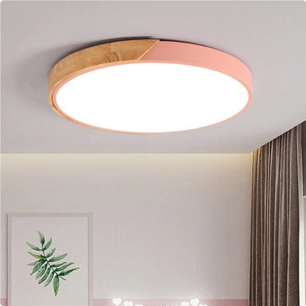 Led Ceiling Light Macaron Round Bedroom Light